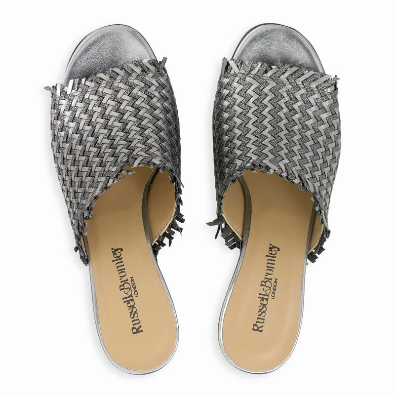 Russell And Bromley Libertymid Kilehæl Sandaler Dame Metallic | PGE365HX