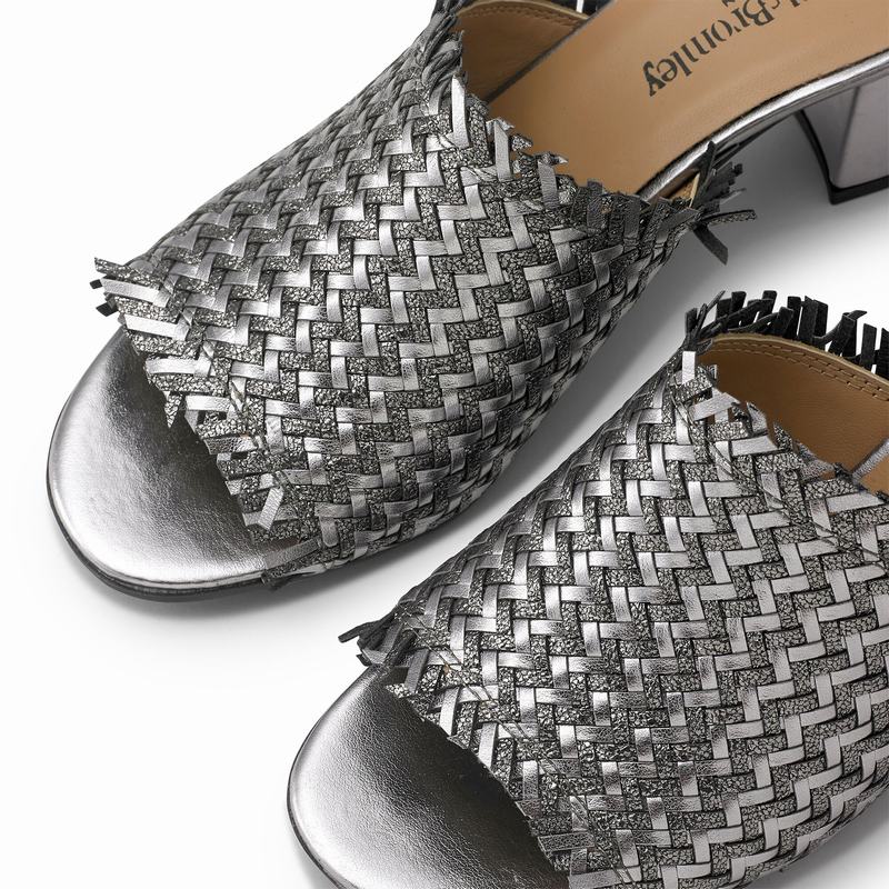 Russell And Bromley Libertymid Kilehæl Sandaler Dame Metallic | PGE365HX