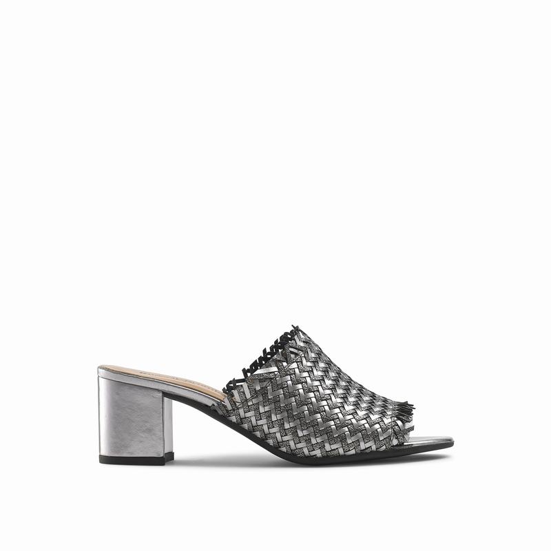 Russell And Bromley Libertymid Kilehæl Sandaler Dame Metallic | PGE365HX