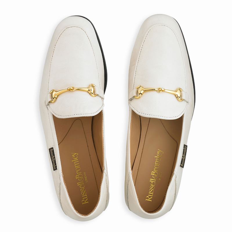 Russell And Bromley Loafer Mokkasiner Dame Hvide | DTH5054BH