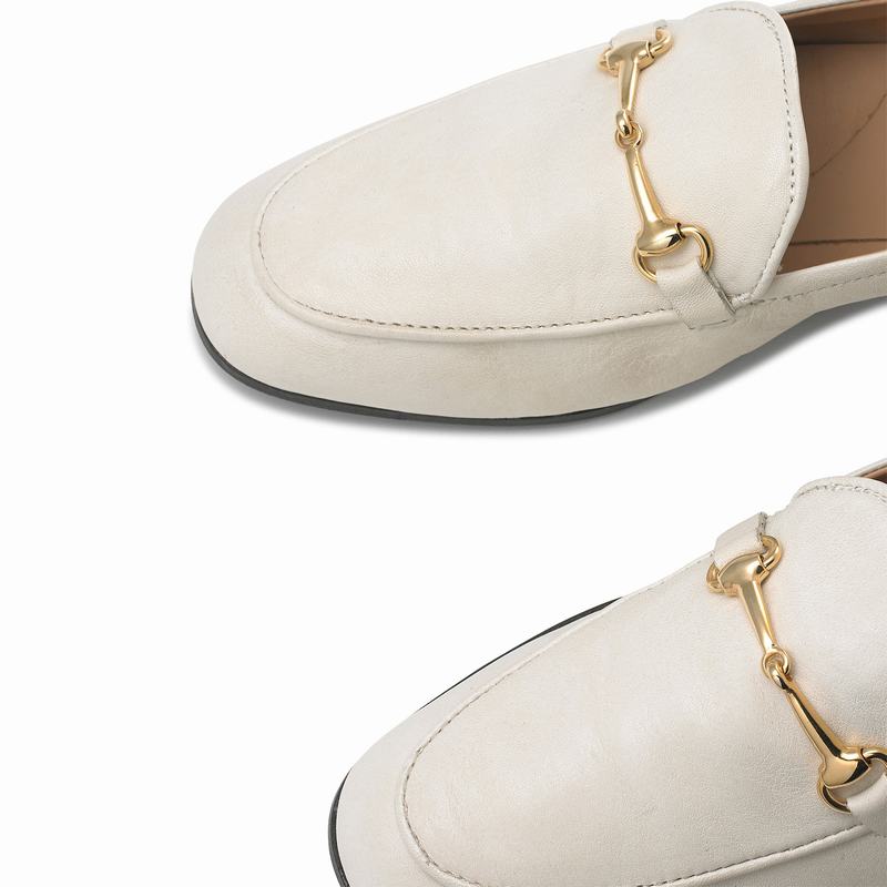 Russell And Bromley Loafer Mokkasiner Dame Hvide | DTH5054BH