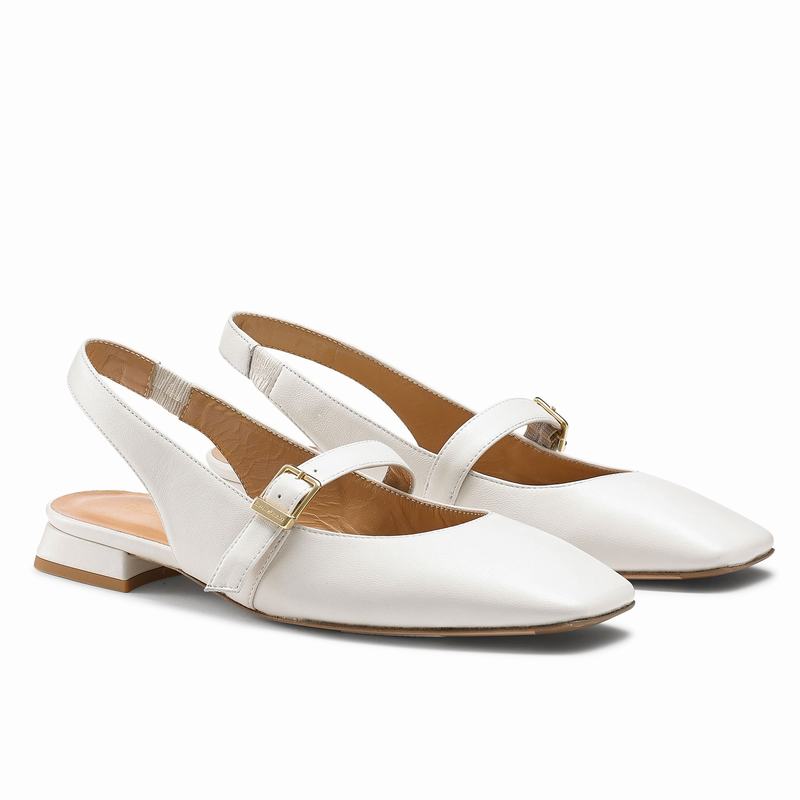 Russell And Bromley Miss Mary Balletsko Dame Hvide Hvide | PAS9546SH