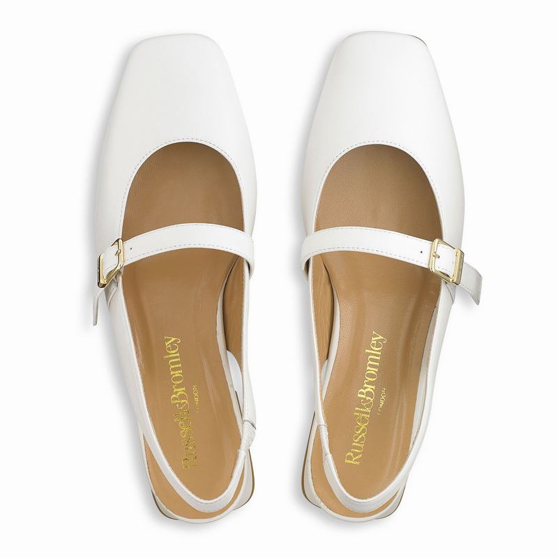 Russell And Bromley Miss Mary Balletsko Dame Hvide Hvide | PAS9546SH