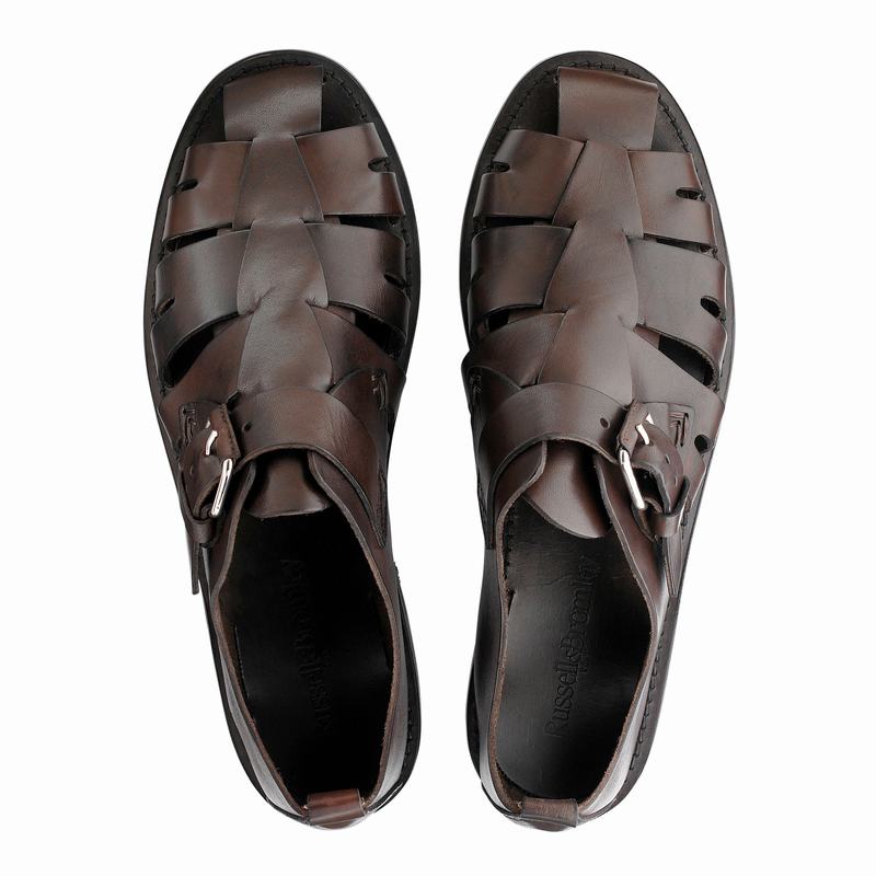 Russell And Bromley Neptune Sandaler Herre Brune | HLK7454FM