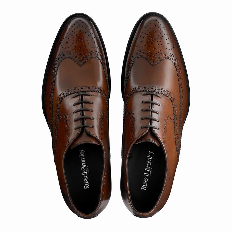 Russell And Bromley Oak Oxford Sko Herre Brune | EHK2797CN