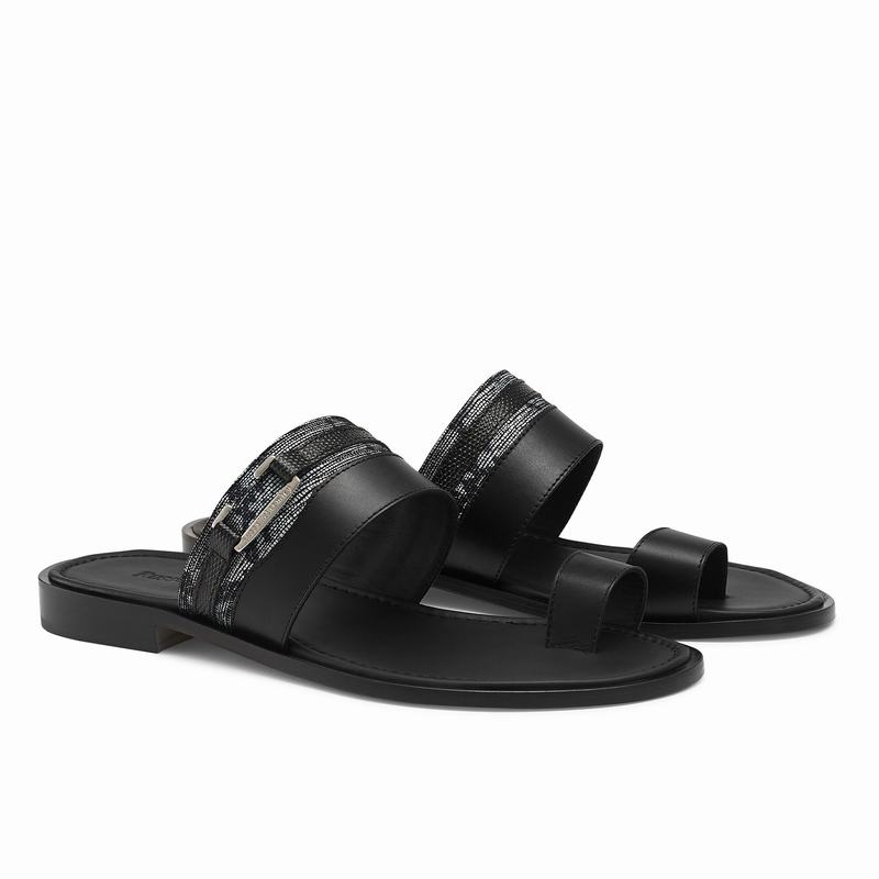 Russell And Bromley Oasis Sandaler Herre Sort | NTC371DI