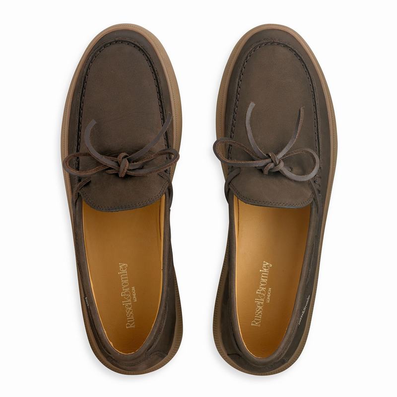 Russell And Bromley On Shore Slip On Sko Herre Brune | MJX1963CN