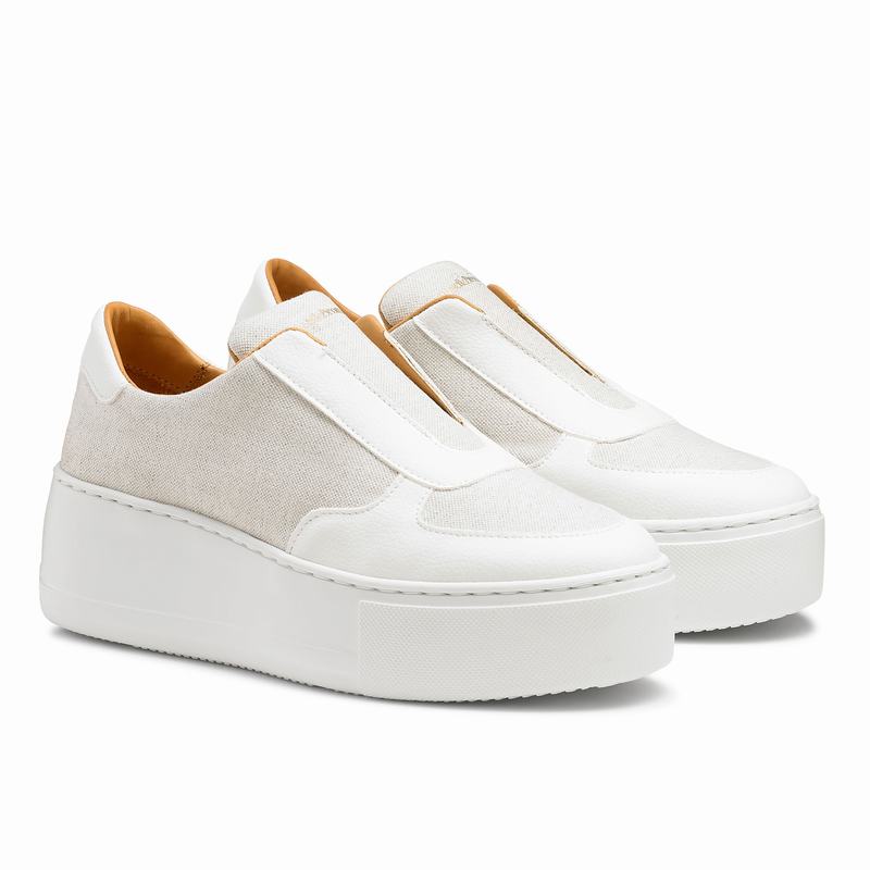 Russell And Bromley Park Ave Platform Sneakers Dame Hvide Hvide | ABD3942GC