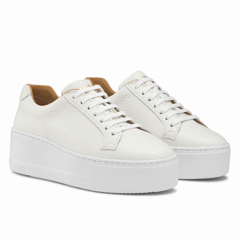 Russell And Bromley Park Life Platform Sneakers Dame Hvide | FVS2019PR