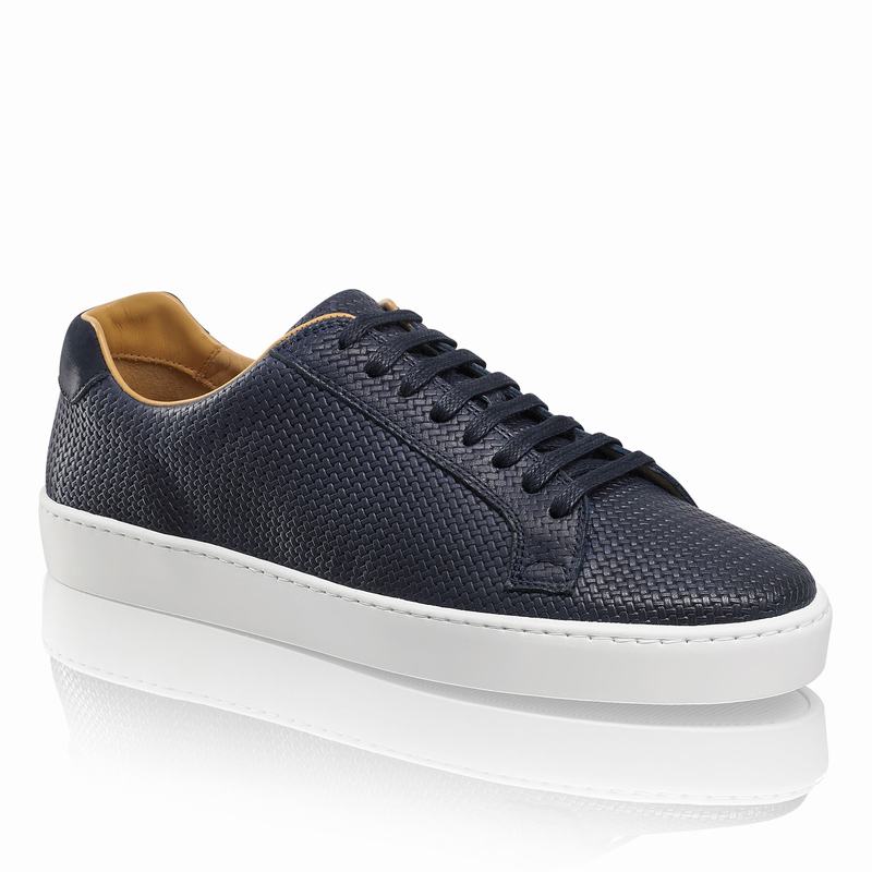 Russell And Bromley Park Run Lave Sneakers Herre Blå | HYW1987BQ