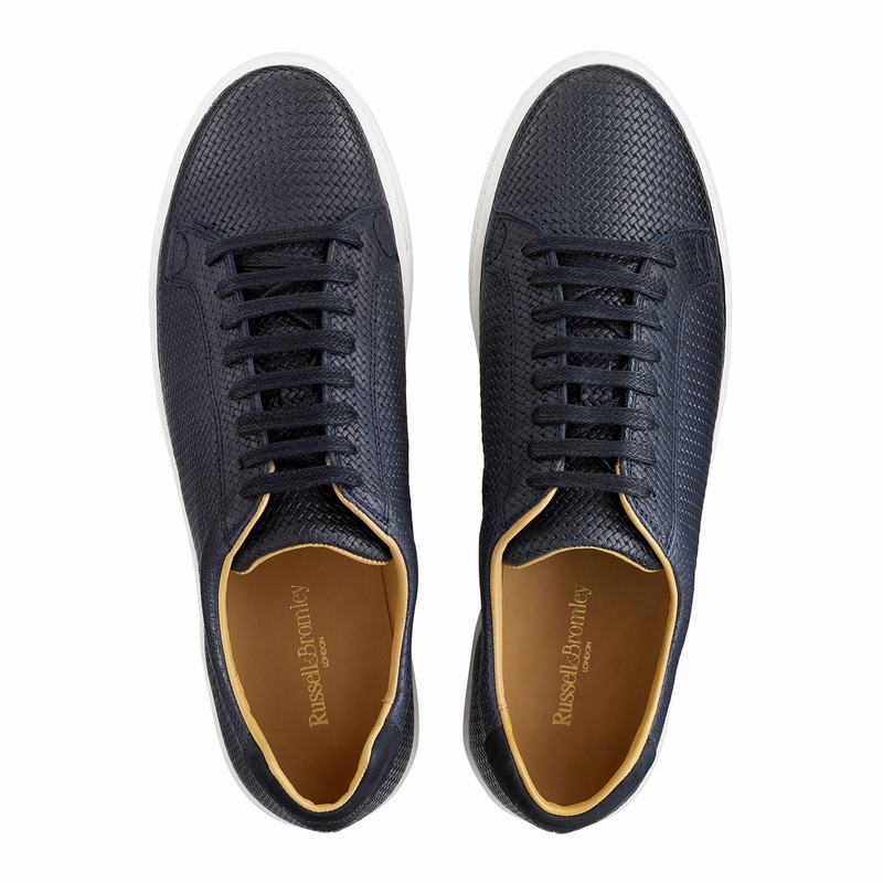 Russell And Bromley Park Run Lave Sneakers Herre Blå | HYW1987BQ