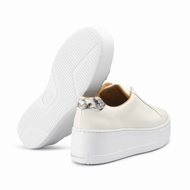 Russell And Bromley Park Up Platform Sneakers Dame Hvide | CMO9911YI