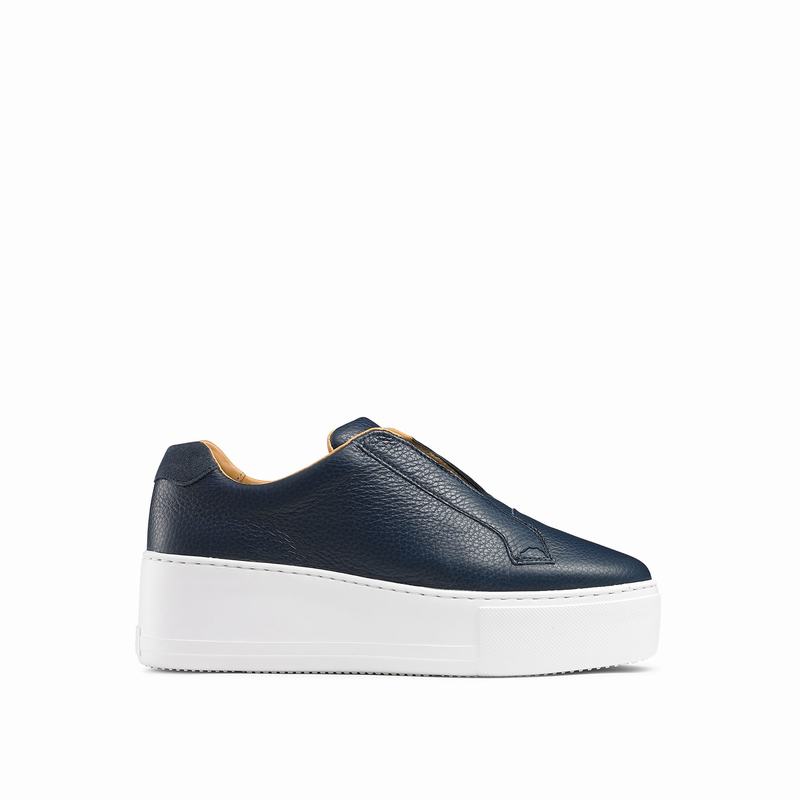 Russell And Bromley Park Up Platform Sneakers Dame Blå | NUF7874PL