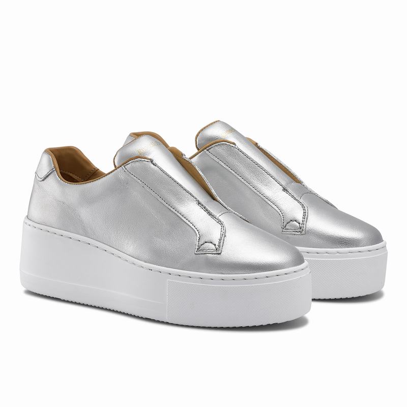 Russell And Bromley Park Up Platform Sneakers Dame Sølv | TBT7848NC