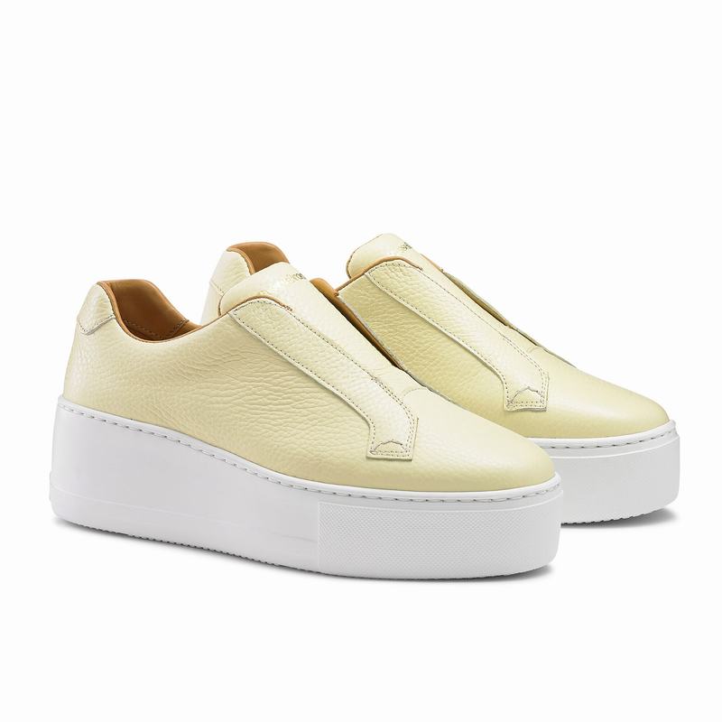 Russell And Bromley Park Up Platform Sneakers Dame Gul | XZF1178MD