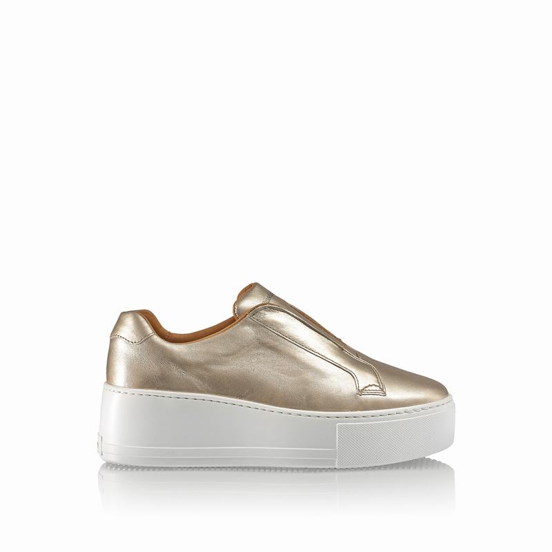 Russell And Bromley Park Up Platform Sneakers Dame Guld | ZCB3056SB