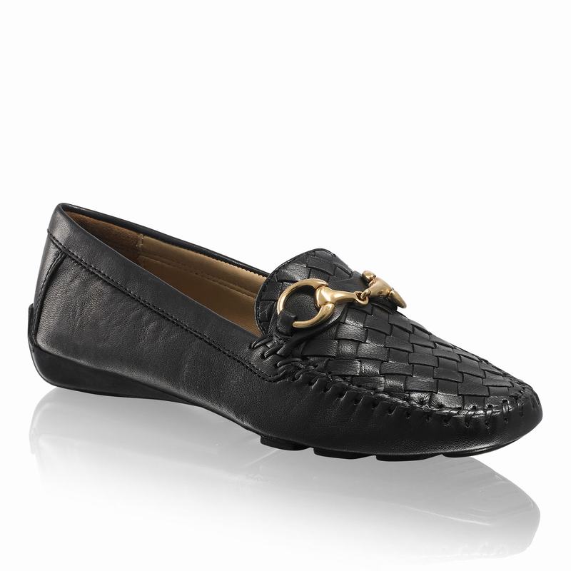 Russell And Bromley Perlata Mokkasiner Dame Sort | JMC913NT