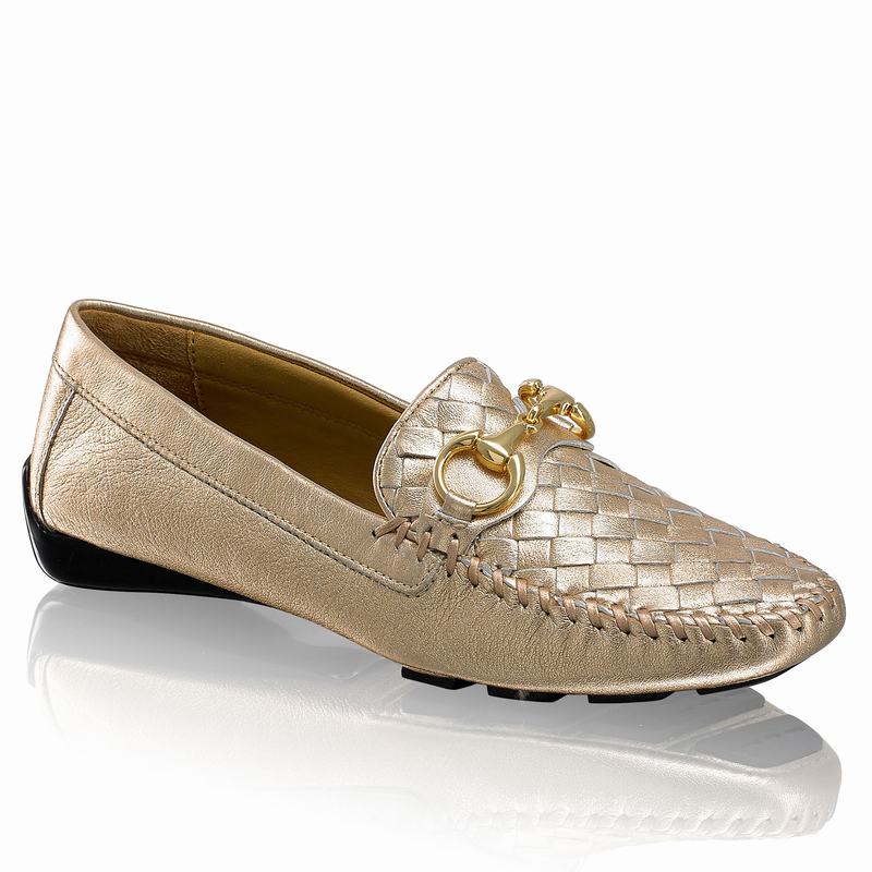 Russell And Bromley Perlata Mokkasiner Dame Metallic | QKO514DN