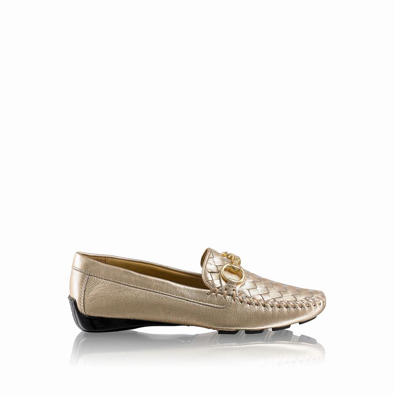 Russell And Bromley Perlata Mokkasiner Dame Metallic | QKO514DN