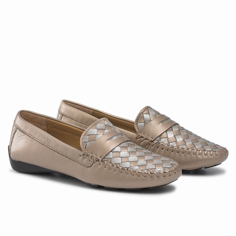 Russell And Bromley Petra Mokkasiner Dame Metallic | YBH7557PZ