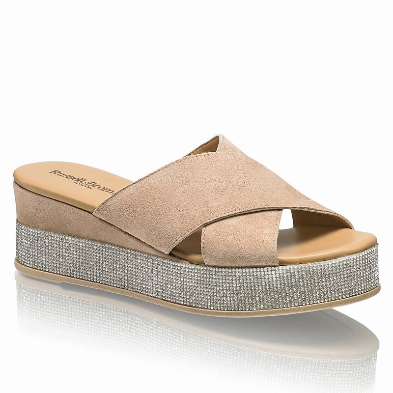 Russell And Bromley Plaza Luxe Kilehæl Sandaler Dame Brune | OUX7513WG