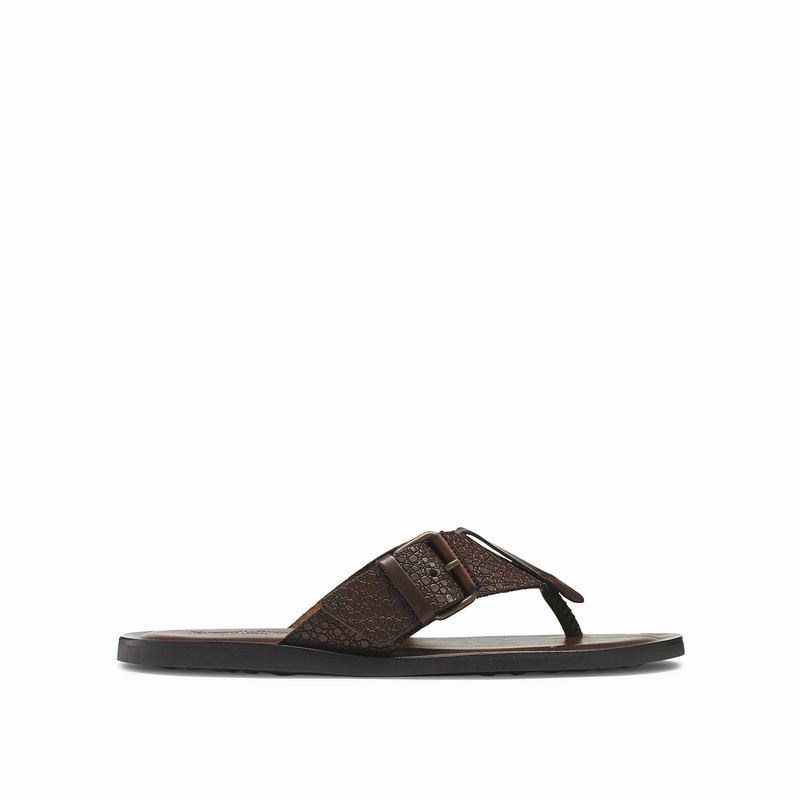 Russell And Bromley Přezkou Up Sandaler Herre Brune | AFK7148VA