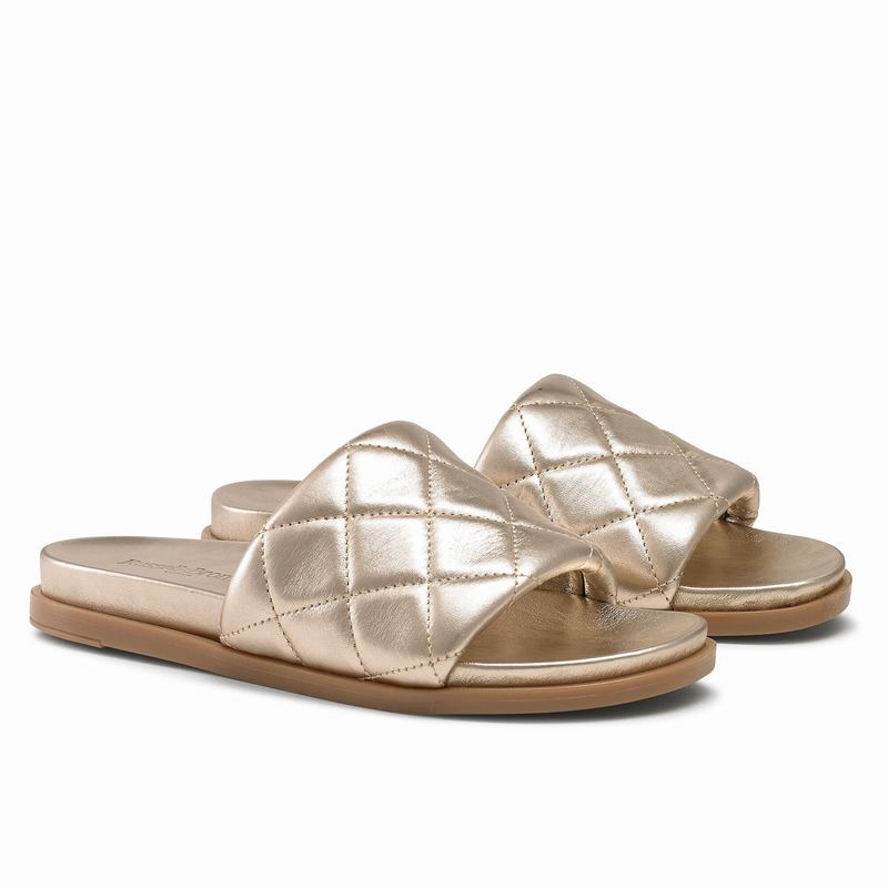 Russell And Bromley Quiltsoft Mules Dame Metallic | HOY7382HN