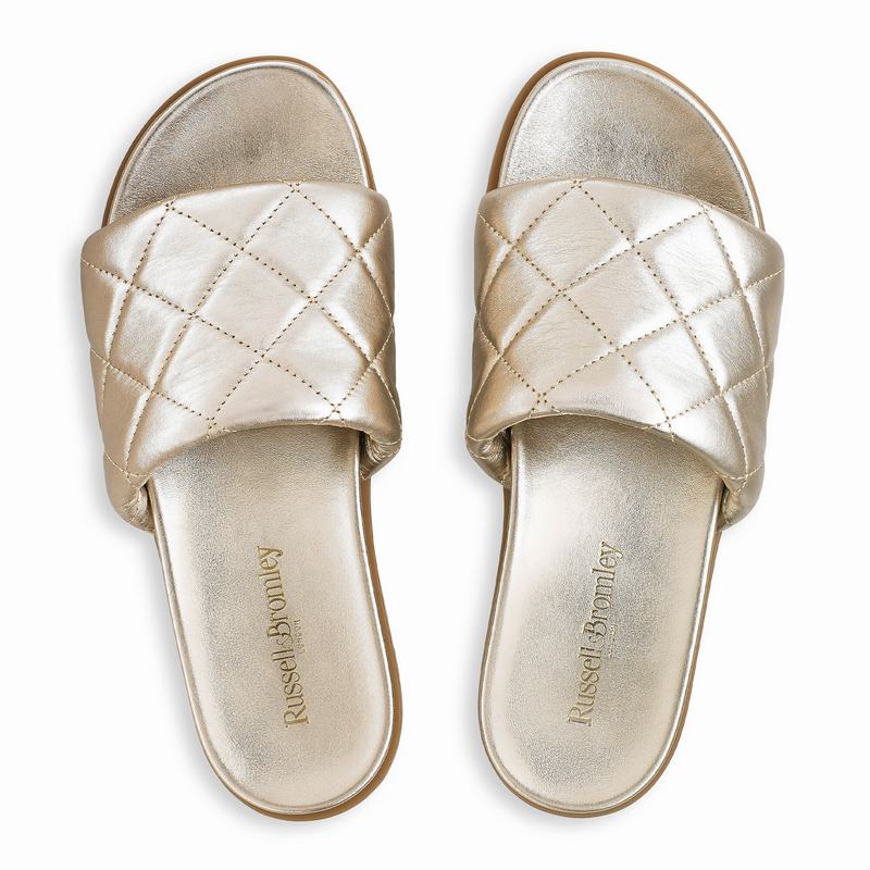 Russell And Bromley Quiltsoft Mules Dame Metallic | HOY7382HN