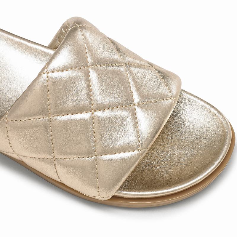 Russell And Bromley Quiltsoft Mules Dame Metallic | HOY7382HN