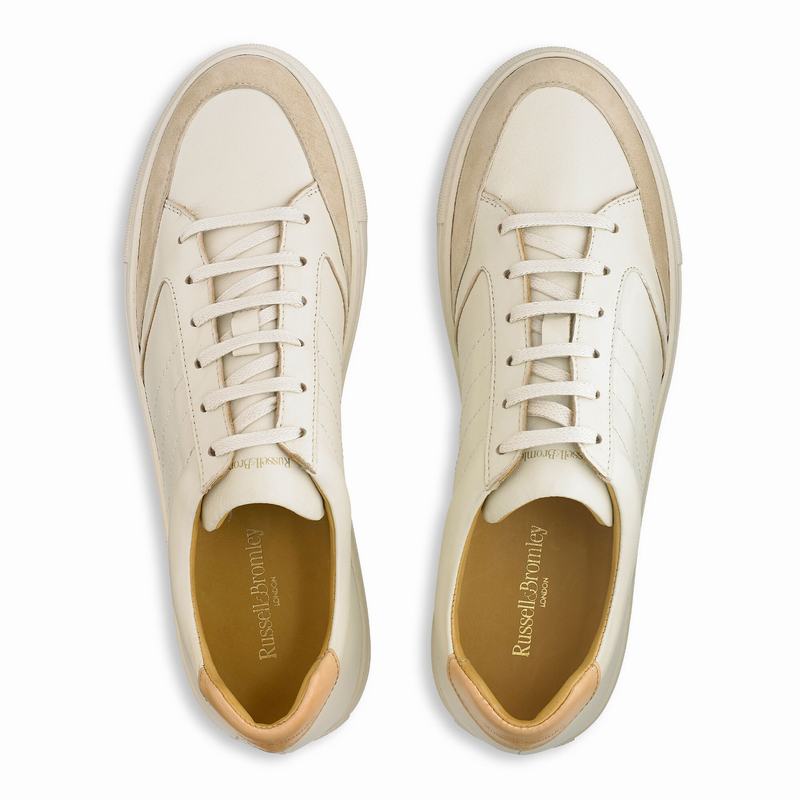 Russell And Bromley Retrospect Lave Sneakers Herre Hvide Hvide | VGV4420GU