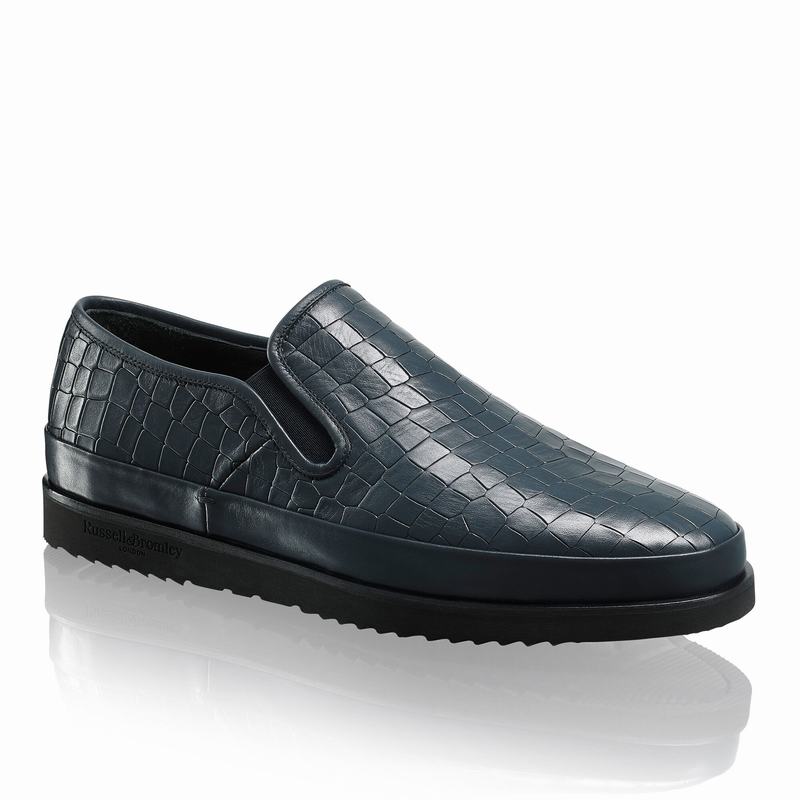 Russell And Bromley Sanmarino Slip On Sko Herre Blå | DJS8012WP