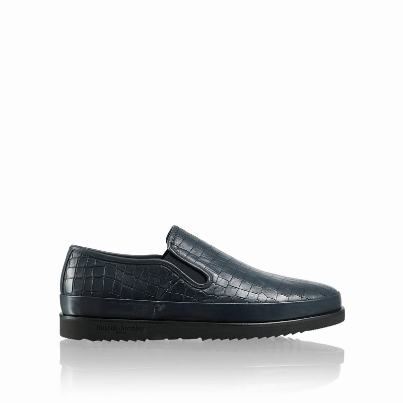 Russell And Bromley Sanmarino Slip On Sko Herre Blå | DJS8012WP