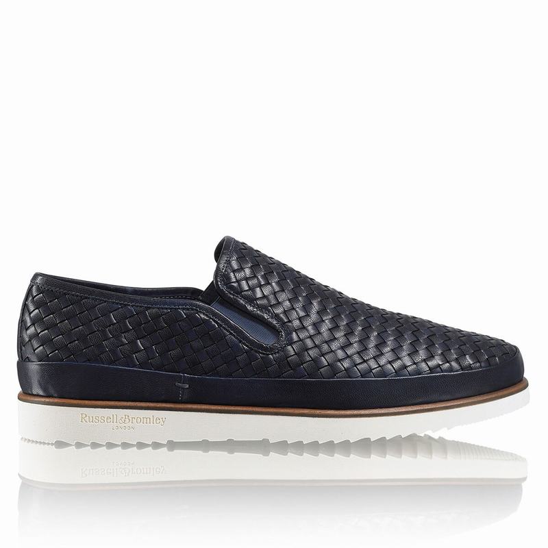 Russell And Bromley Sanmarino Slip On Sko Herre Blå | WTD8992TS