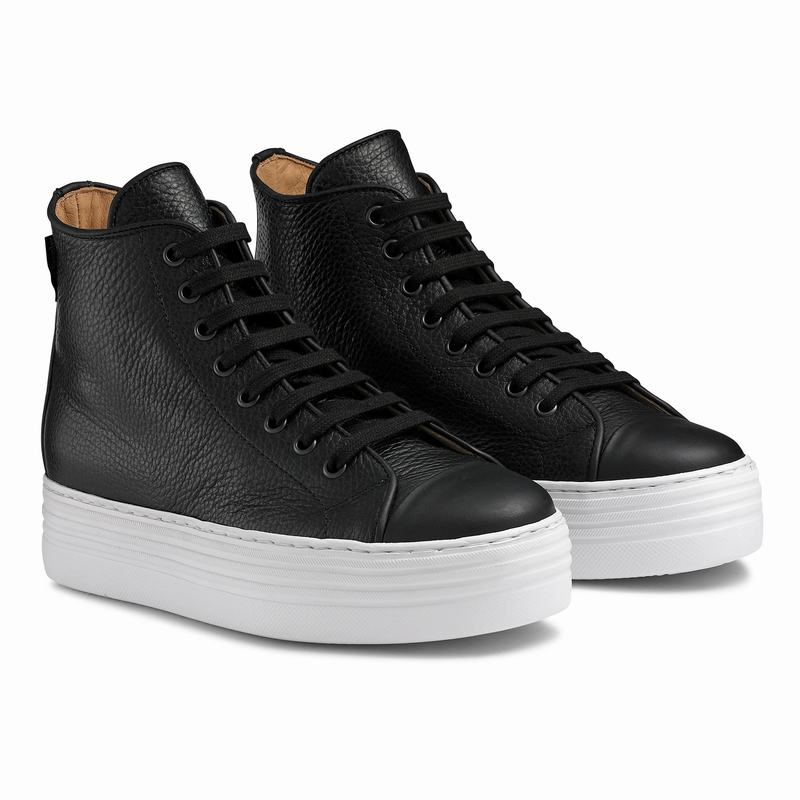 Russell And Bromley Saturn Hi Høje Sneakers Dame Sort | GJP8423ZO