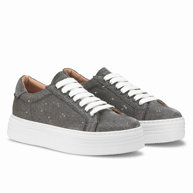 Russell And Bromley Saturn Platform Sneakers Dame Metallic | QYC2480KQ