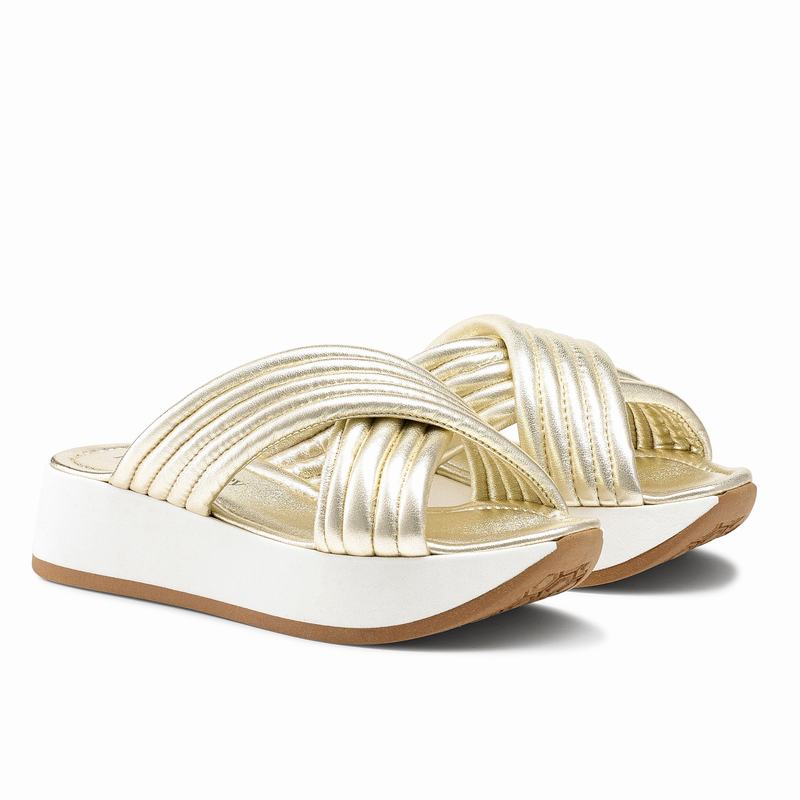 Russell And Bromley Site See Kilehæl Sandaler Dame Metallic | HCG9366KI