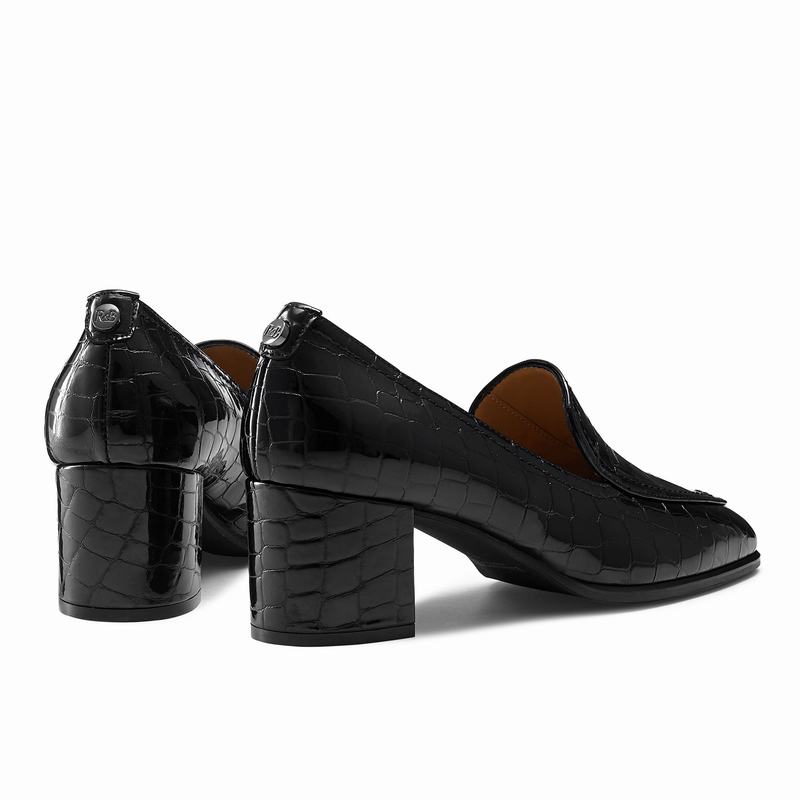 Russell And Bromley Smokey Tøfler Dame Sort | BHI10060RT