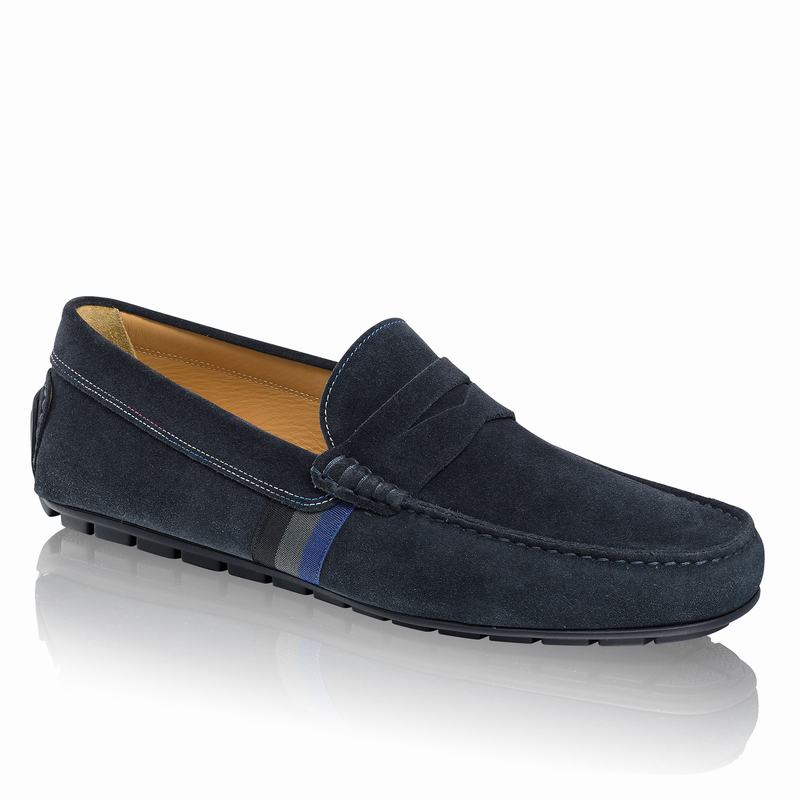 Russell And Bromley Soft Wear Mokkasiner Herre Blå | ICR44UM