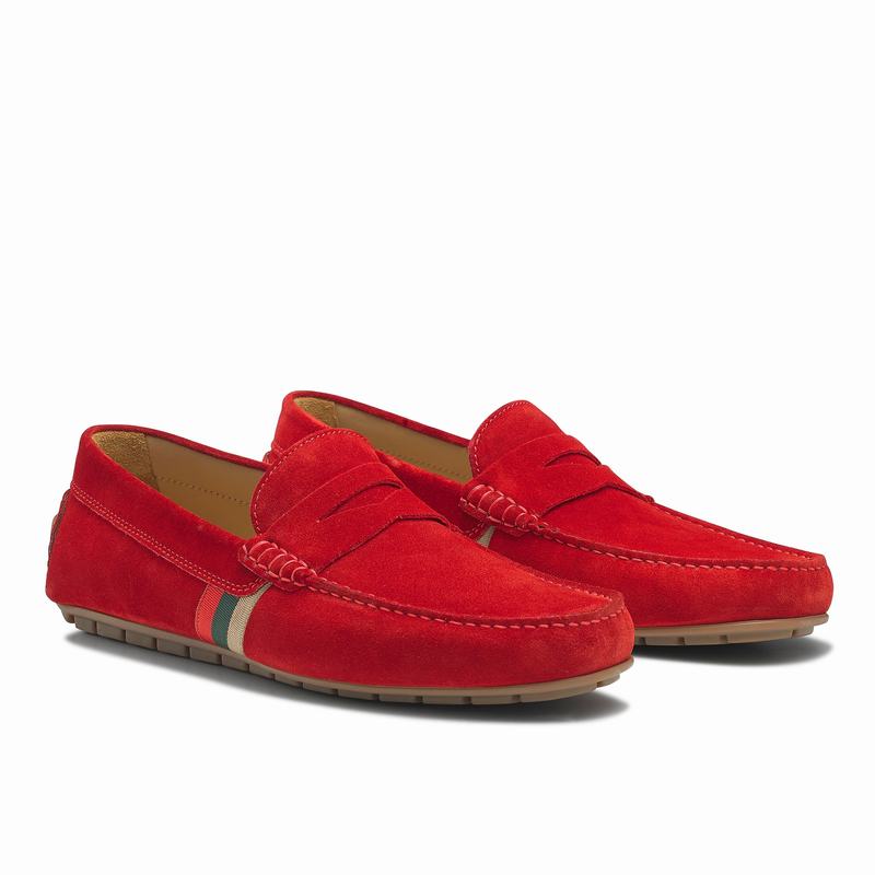 Russell And Bromley Soft Wear Mokkasiner Herre Rød | RKB683FN