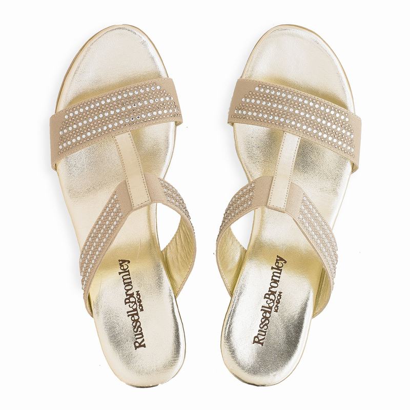 Russell And Bromley Stella Kilehæl Sandaler Dame Metallic | STG10050ON