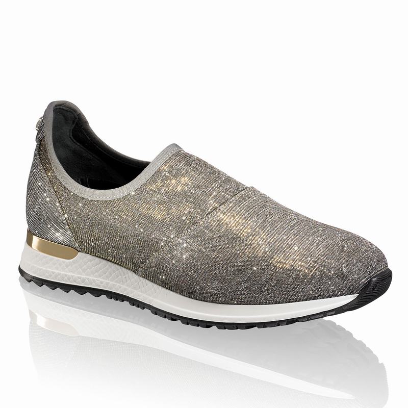 Russell And Bromley Stretchout Slip On Sneakers Dame Metallic | YAA4869AM