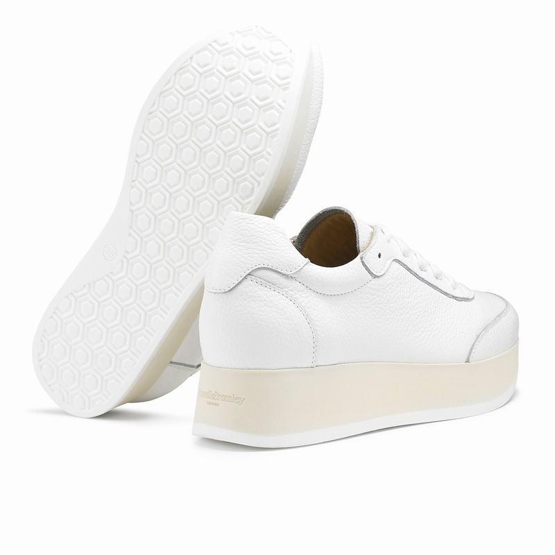 Russell And Bromley Throwback Platform Sneakers Dame Hvide | ICQ435CX