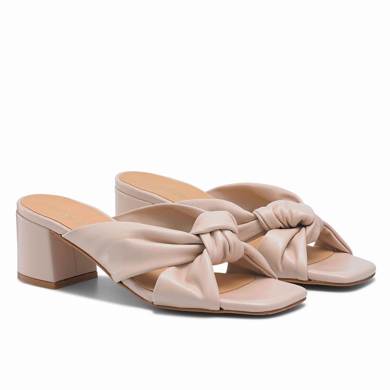 Russell And Bromley Top Knot Kilehæl Sandaler Dame Lyserød | NIQ1419RD