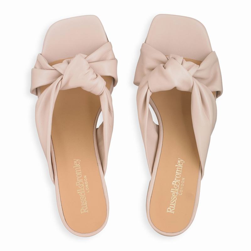 Russell And Bromley Top Knot Kilehæl Sandaler Dame Lyserød | NIQ1419RD