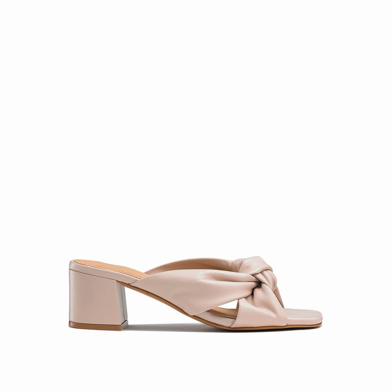 Russell And Bromley Top Knot Kilehæl Sandaler Dame Lyserød | NIQ1419RD