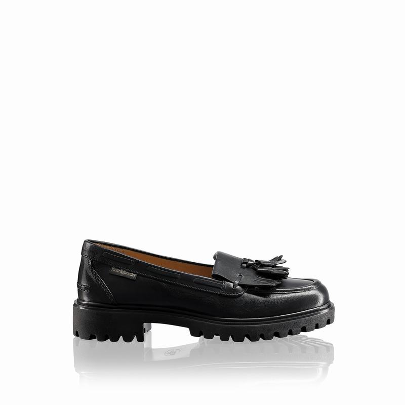 Russell And Bromley Winchester Mokkasiner Dame Sort | URB6911HB