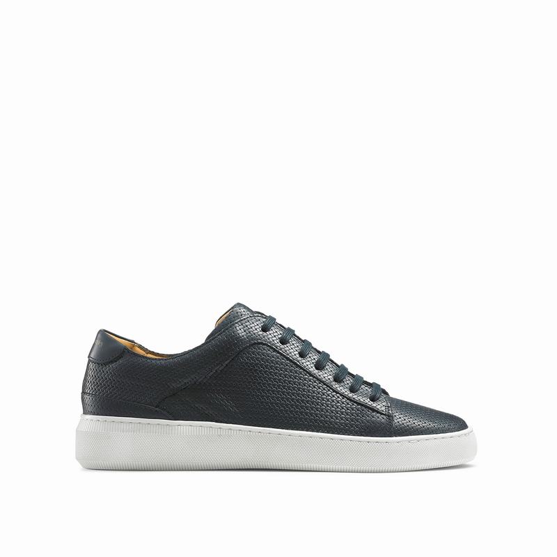 Russell And Bromley Clear Run Lave Sneakers Herre Blå | NUK5021YB