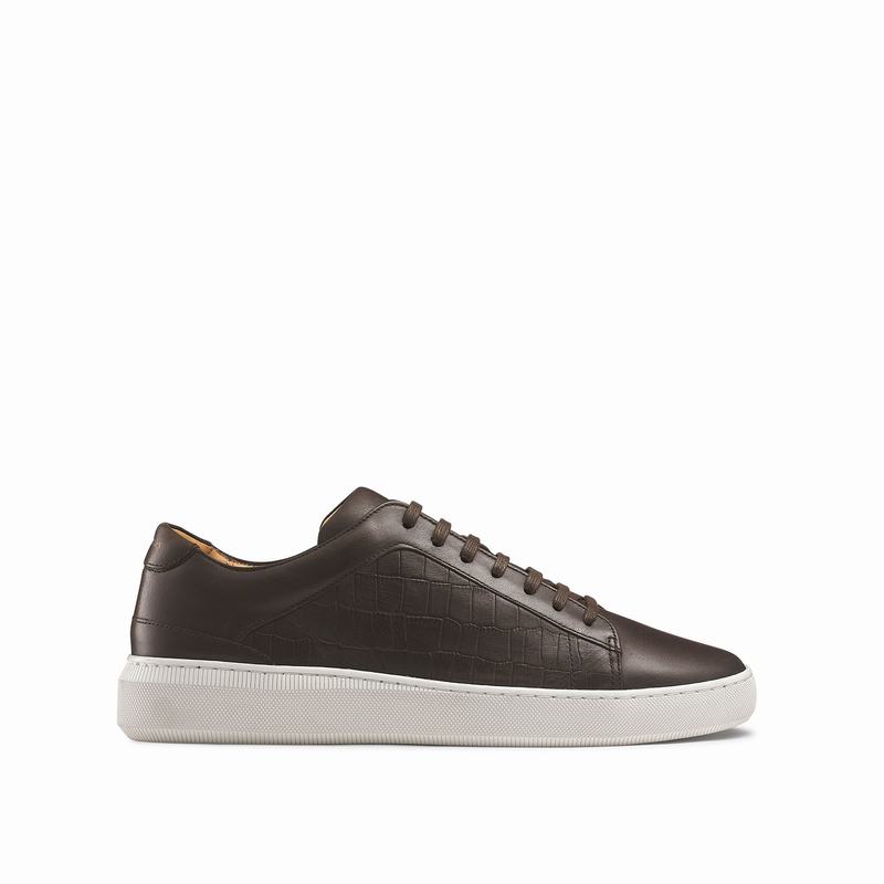 Russell And Bromley Clear Run Lave Sneakers Herre Brune | XRY7420LB