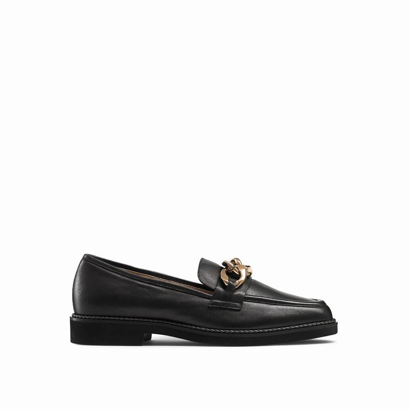 Russell And Bromley Cleopatra Mokkasiner Dame Sort | OTS2195KG