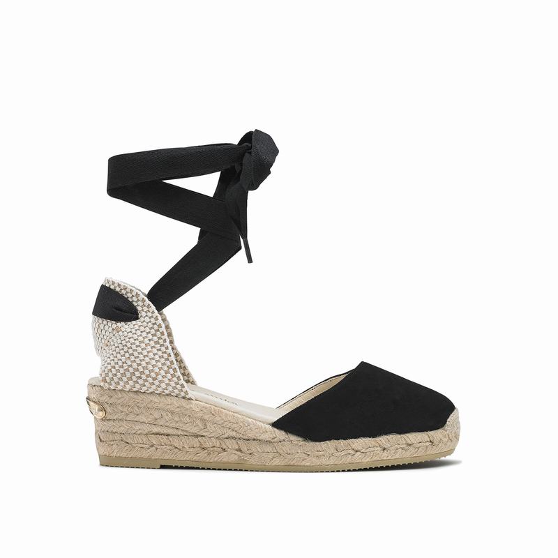 Russell And Bromley Cocowrap Espadrillos Dame Sort | WOK9466SV